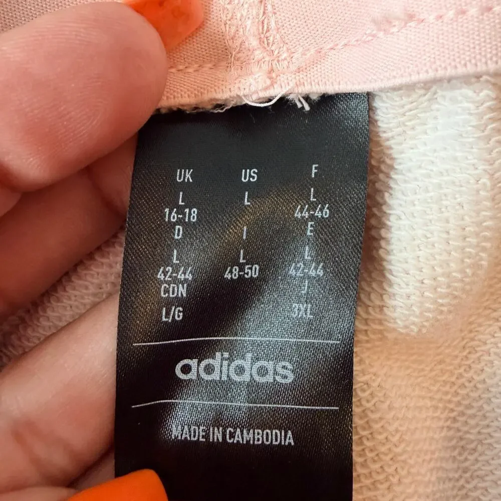 Adidas Pink Camo Cargo Sweat Shorts Women’s Large Utility Y2K